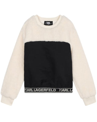 Karl Lagerfeld Felpa bi-tessuto con logo Z30223