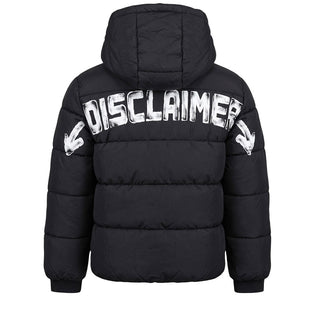Disclaimer Giubbino Trapuntato Nero Con Cappuccio 26IDK59117N Per Bambino