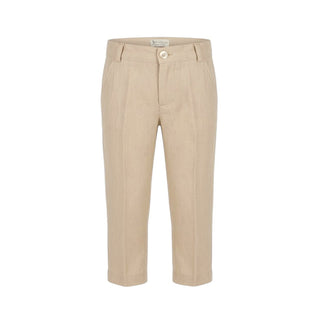 J.o Milano Pantaloni Beige In Lino Per Neonato 674E2