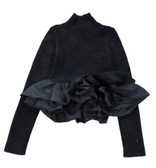 Elisabetta Franchi Chenille-Pullover mit Rüschen EFMA120