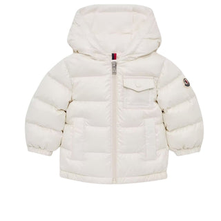 Moncler Giubbino Mesles Avorio Con Cappuccio L29511A00031-034 Per Neonato