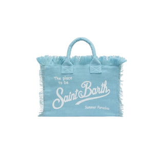 Mc2 Saint Barth Borse in lino con frange COLETTE 00318H