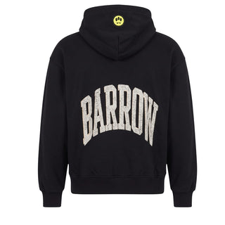 Barrow Felpa Nera Con Zip E Cappuccio F6BWUAZH031-110