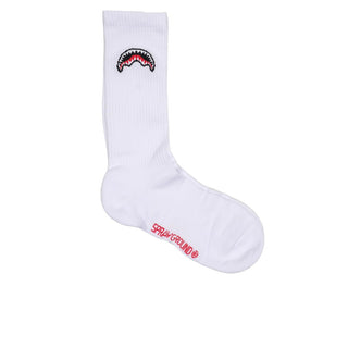 SPRAYGROUND Calzettoni Bianchi Con Motivo Shark SPY15024WHT