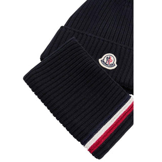 Moncler Set Con Berretto E Scaldacollo Blu Navy L29543G00006-742 Per Bambino