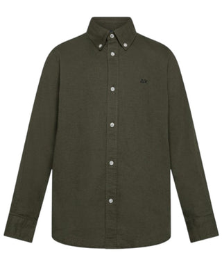 Sun68 Camicia In Misto Lino S35305 A Maniche Lunghe