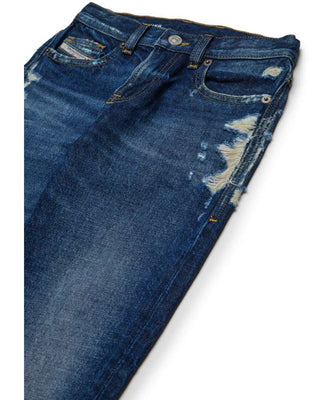 Diesel Jeans in denim blu scuro effetto destroyed J00809-KXBP1