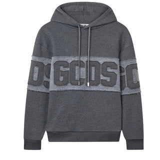 GCDS Felpa Grigia Con Patch Banda Logo C2MWQE004F169/975I Unisex