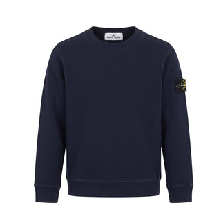 Stone Island Felpa Blu Navy In Cotone Con Compass L2S166100010/V0020 Per Bambino