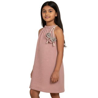 BLOOM Abito Rosa Antico In Cotone Per Bambina 133205RA