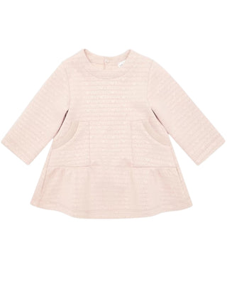 Emporio Armani Vestina rosa in felpa con logo 6DEA02-4JHYZ