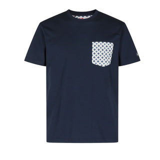 Mc2 Saint Barth T-shirt Blanche Con Tasca In Tessuto BLA0001/04262L