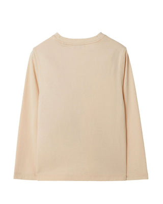 Burberry T-shirt a maniche lunghe con etichetta Check 8104261