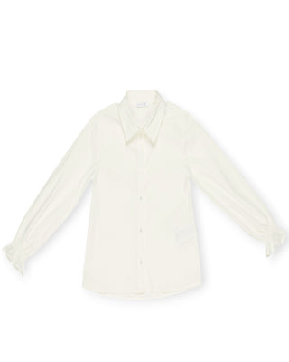 Lù:Lù Camicia bianca in popeline da bambina LL3322