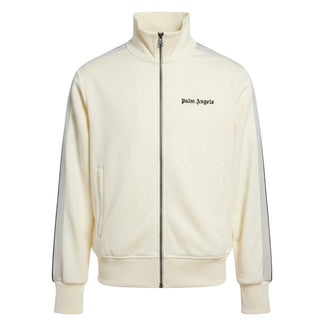 Palm Angels Felpa Track Panna Con Logo PMBD058S26FAB001