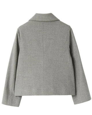 Il Gufo Giacca grigia in panno da bambina A24GB105W0003