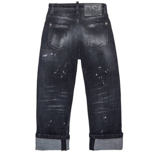 Dsquared2 Jeans In Denim Nero Effetto Vintage DQ04B1-D0AFY-DQ02