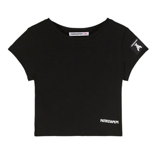 Patrizia Pepe T-shirt Nera Con Logo 7M0999/J051-K103