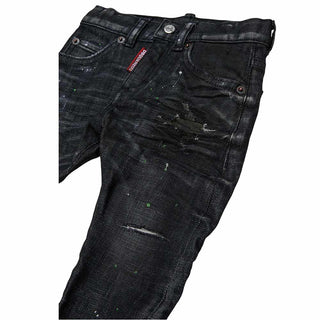 Dsquared2 Jeans Neri Con Dettagli Used DQ01TC-D0AI1-DQ02 Per Neonati
