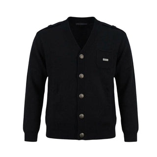 Daniele Alessandrini Cardigan Nero In Misto Viscosa 1231W00352-N Per Bambino