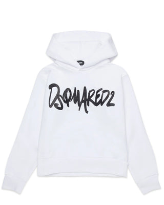 Dsquared2 Felpa Con Cappuccio DQ2713 D0ACX e Logo Stampato