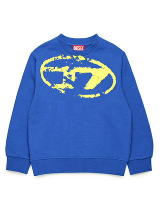 Diesel Felpa Girocollo J02213-KYAQK Con Logo Oval D Effetto Used