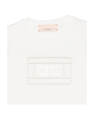 Elisabetta Franchi T-shirt girocollo con logo EFTS228