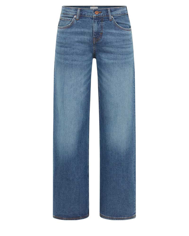 MUSTANG Moms Jeans Donna, Denim Cotone, Vita Media, Gamba Conica, 5 Tasche, Chiusura Zip