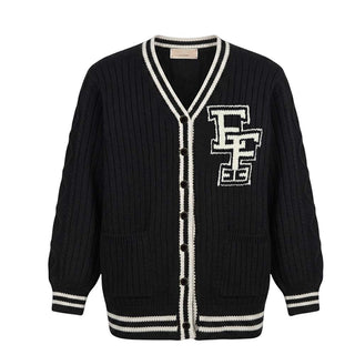 Elisabetta Franchi Cardigan In Lana Con Logo Per Bambina EFMA142.C