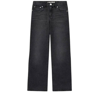 Levis Jeans Wide Leg A Vita Media In Denim Nero 3EG381-DCL Per Bambina