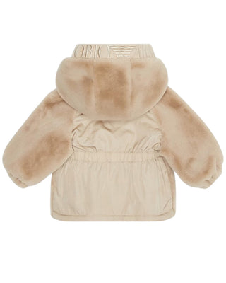 Emporio Armani Giacca in pelliccia con cappuccio 6DEK01-2NGSZ