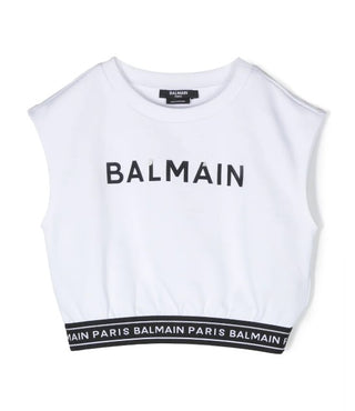 Balmain Felpa felpa crop bimba BS4A62