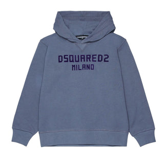 Dsquared2 Felpa Grigia Con Cappuccio E Logo DQ3184-D0A9U-DQ903