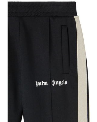Palm Angels Pantaloni neri Track con logo PBCJ002C99FAB0031003
