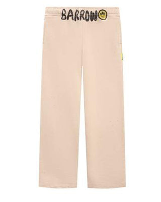 Barrow Pantaloni jogger beige con logo S4BKJUFP027