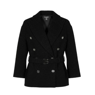 Balmain Double Breasted Coat BT2A40-E0126