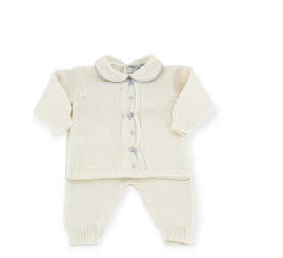 Little Giuggiola Zweiteiliger Playsuit Mattia mit Knöpfen auf der Rückseite