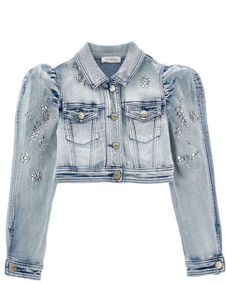 Monnalisa Giubbino In Denim 79C101 Crop