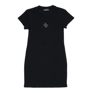 Dsquared2 Abito Nero A Costine Con Logo DQ3216-D0AGG-DQ900
