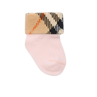 Burberry Set Con Due Paia Di Calzini Rosa 8121866 Per Neonata