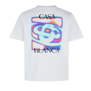 Casa Blanca T-shirt bianca in jersey Heat Map M-SP26-JTS-001-07