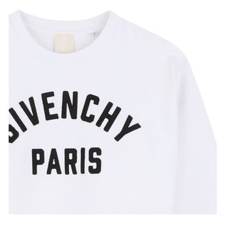 Givenchy Felpa Bianca Con Logo Per Bambini H31214/10P