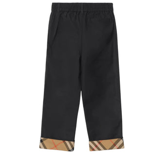Burberry Pantaloni Neri In Twill 8131851 Per Bambino