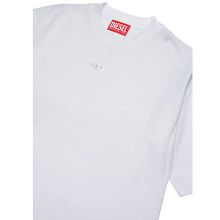 Diesel T-shirt Bianca In Jersey J03010-KYA2A-K100 Per Bambina