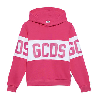 Gcds Felpa in cotone con cappuccio e logo B2JU1926BA2