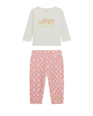Guess Completo due pezzi in cotone da neonata A4BG15J1313
