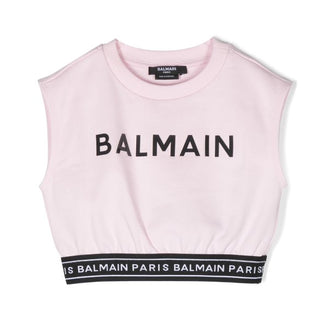 Balmain Felpa felpa crop bimba BS4A62