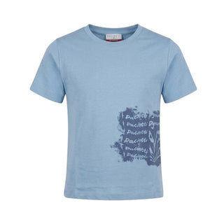 Cesare Paciotti T-shirt Celeste Con Stampa Per Bambino TSP6114BJ-V1