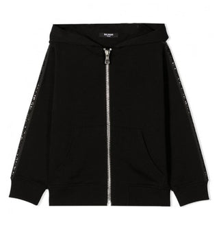 Balmain Felpa con zip e cappuccio 6N4710