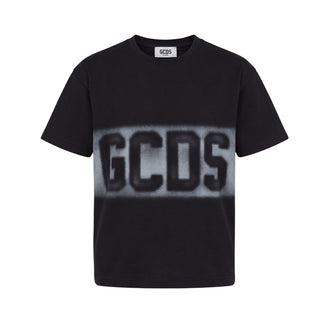 GCDS T-shirt Nera Con Stampa C2BJQC526J341/999A Per Bambini